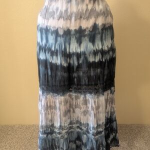 Elegant Tie-Dye Maxi Skirt